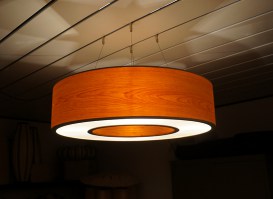 grande luminaires ronde en bois erable